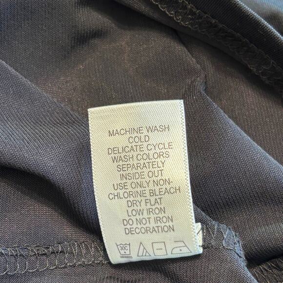 Denim 24/7 Wms 3X Black Embellished Scoop Neck Tunic Top Studded Lace Up Chain - Picture 9 of 10